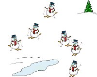 Frosty Goes Skiing Screen Saver Screenshot
