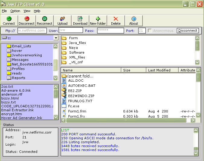 FTP Client Screenshot