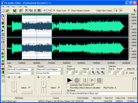 Fx Audio Editor Screenshot
