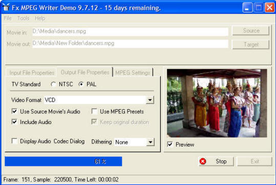 Fx MPEG Writer Screenshot
