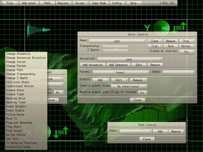 Game Editor Screenshot