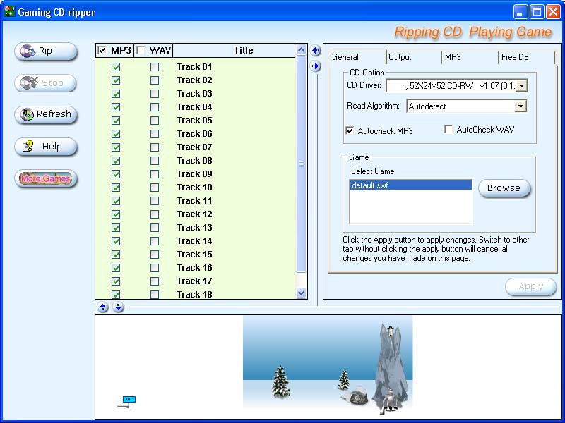 Gaming CD Ripper Screenshot