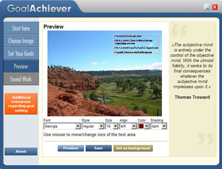 GoalAchiever Screenshot