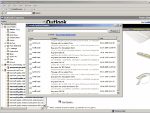 Google Desktop for Outlook Express Screenshot