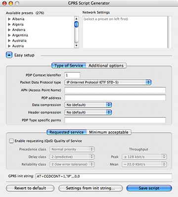 GPRS Script Generator Screenshot