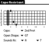 Guitar Capo Assistant - PalmOS Edition Screenshot