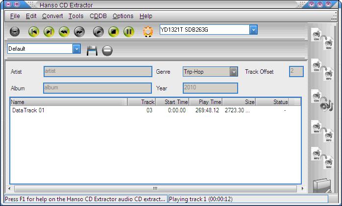 Hanso CD Extractor Screenshot