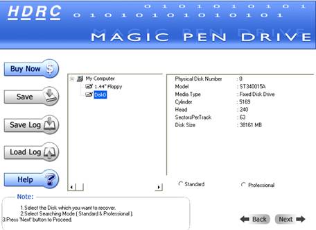 HDRC Magic Pen Drive Screenshot
