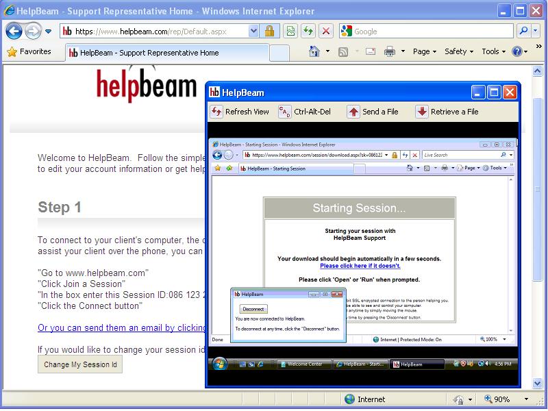 HelpBeam Screenshot