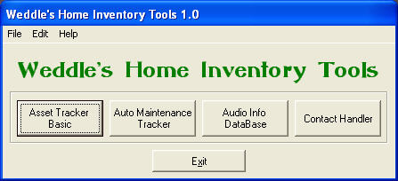 Home Inventory Tools by Weddle Software Screenshot