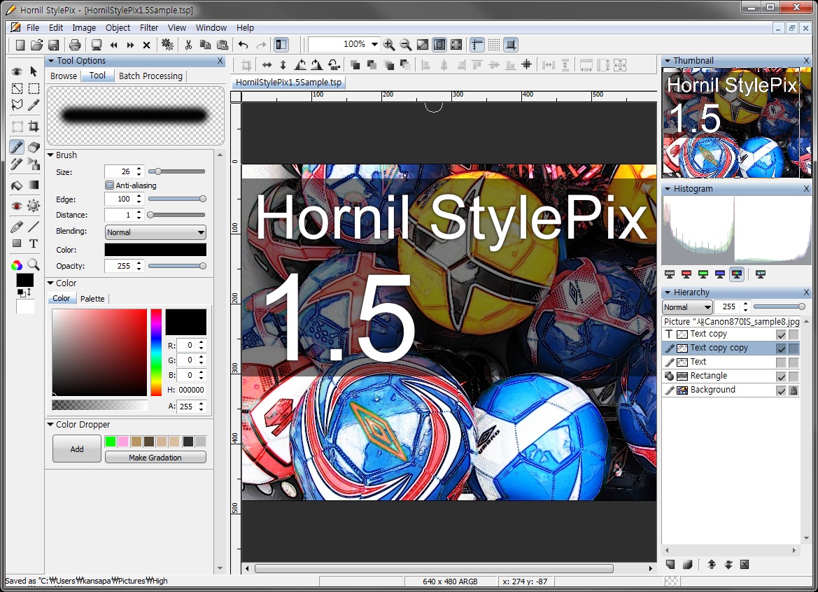 Hornil StylePix Screenshot