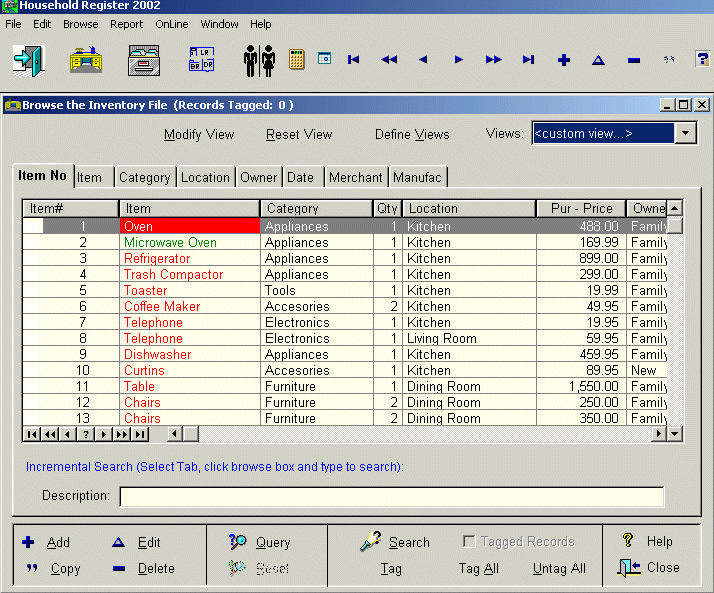 Household Register 2002 Screenshot