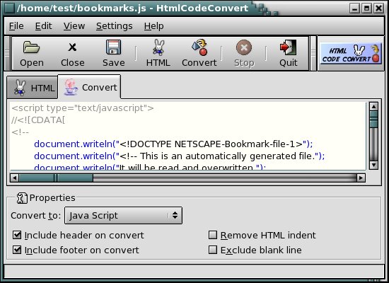 Html Code Convert Screenshot