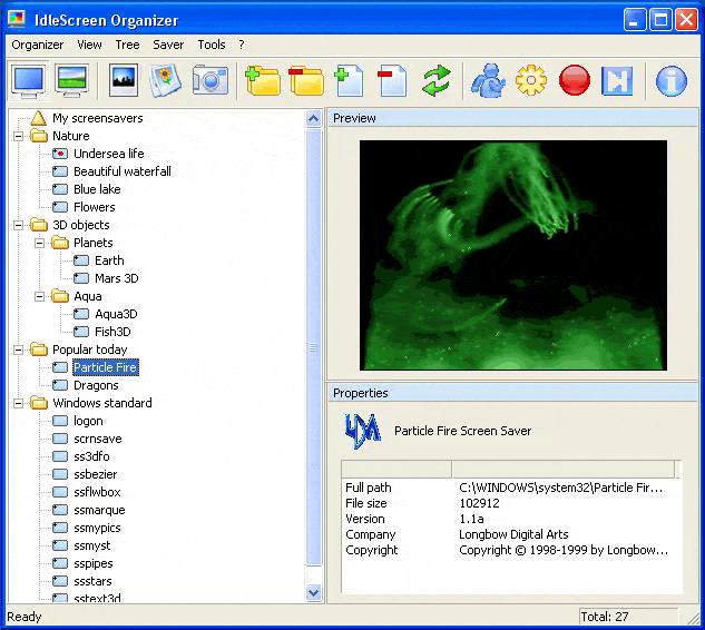 IdleScreen Organizer Screenshot