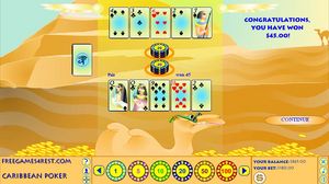Imhotep Caribbean Poker Screenshot