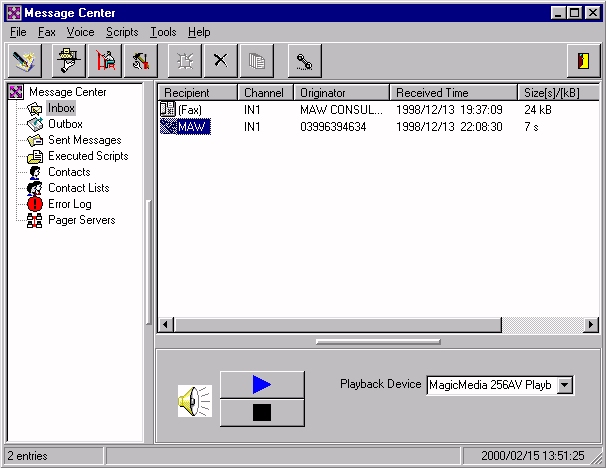 Integrated Notification System Screenshot