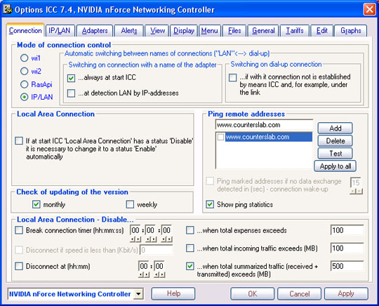 Internet Connection Counter Screenshot