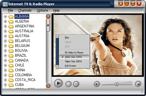 Internet TV & Radio Player Screenshot