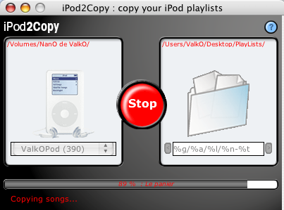 iPod2Copy Screenshot