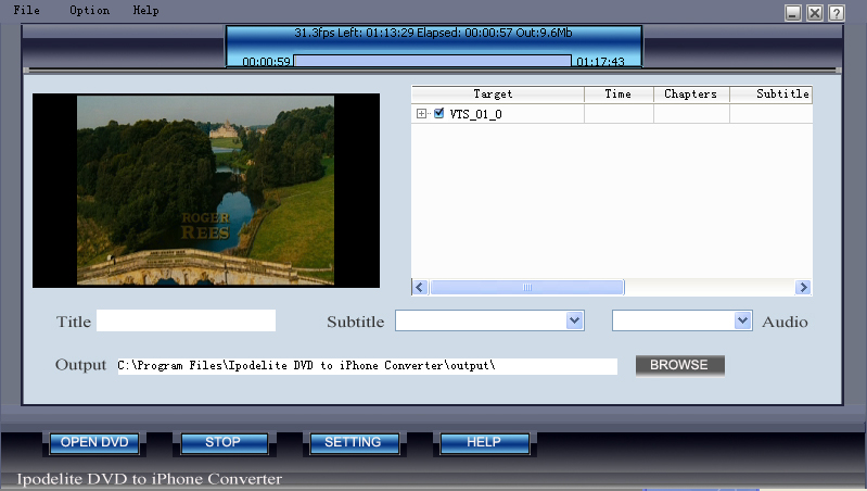 Ipodelite DVD To iPhone Converter Screenshot
