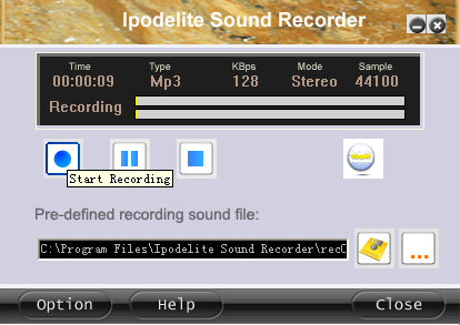 Ipodelite Sound Recorder Screenshot