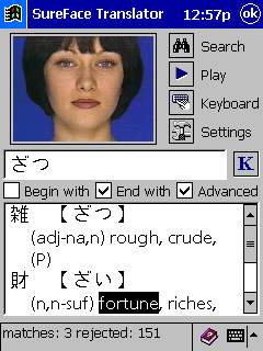 Japanese-English Visual Pronanciation Dictionary Screenshot