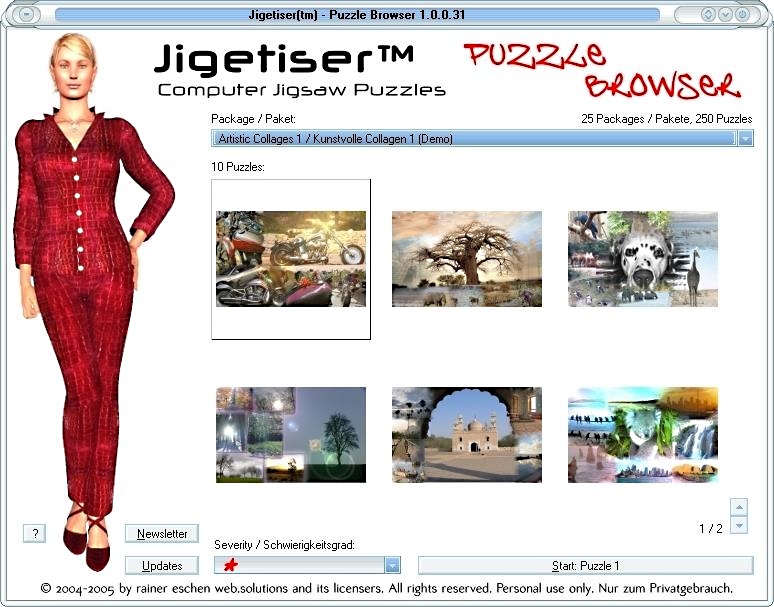 Jigetiser(tm) - Collages 1 Package Screenshot