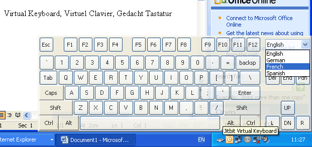 Jitbit Virtual Keyboard Screenshot