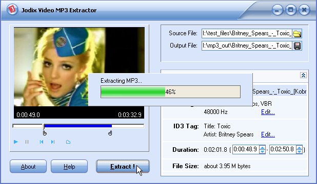 Jodix Video MP3 Extractor Screenshot