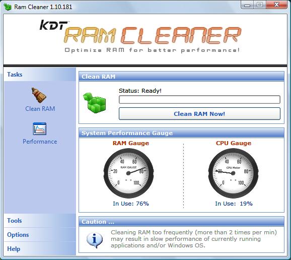 KDT Soft. RAM Cleaner Screenshot