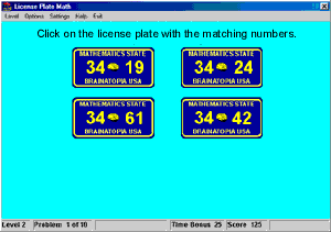 License Plate Math Screenshot