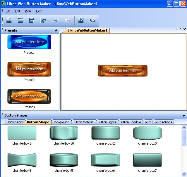 Likno Web Button Maker Screenshot