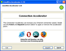 LimeWire Accelerator Screenshot
