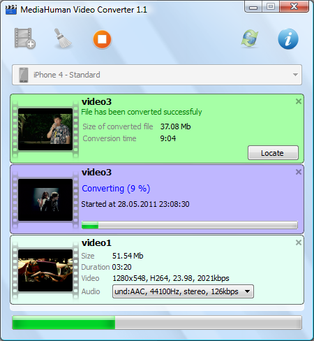MediaHuman Video Converter Screenshot