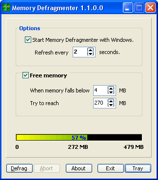 Memory Defragmenter Screenshot