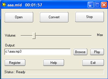 MIDI To MP3 Maker Screenshot
