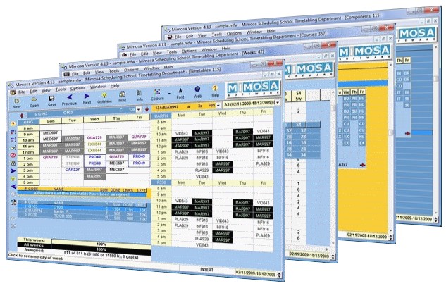 Mimosa Scheduling Software Screenshot
