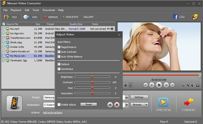 Movavi Video Converter Screenshot
