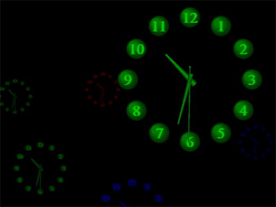 Moving Clock Screensaver Screenshot