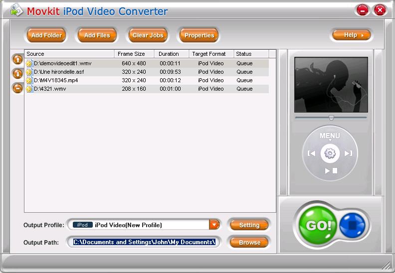 Movkit iPod Video Converter Screenshot