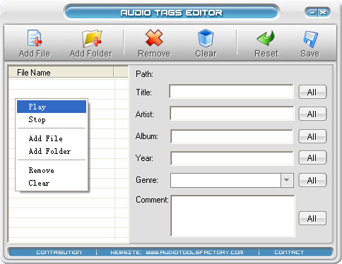 MP3 Audio Tags Editor Screenshot