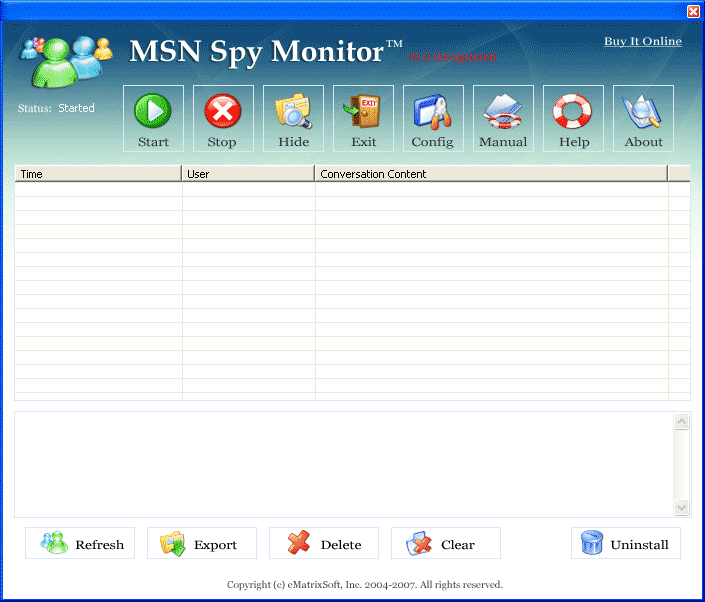 MSN Spy Monitor 2007 Screenshot