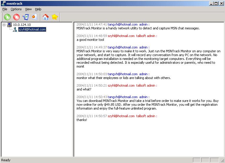 MSN Track Monitor Screenshot
