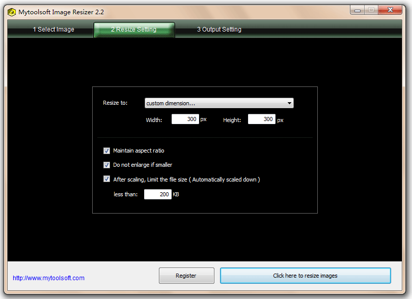 Mytoolsoft Image Resizer Screenshot