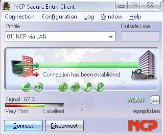 NCP Secure Entry Client for Win32 Screenshot