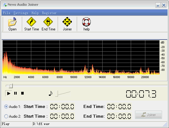 Nevo Audio Joiner 2008 Screenshot