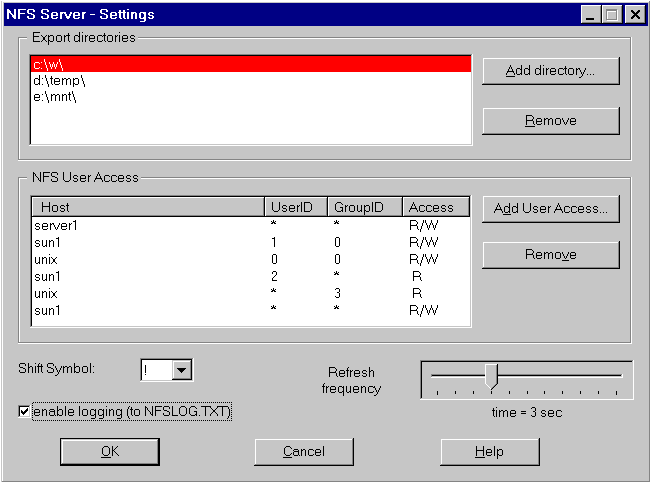 nfsAxe Windows NFS Client and NFS Server Screenshot