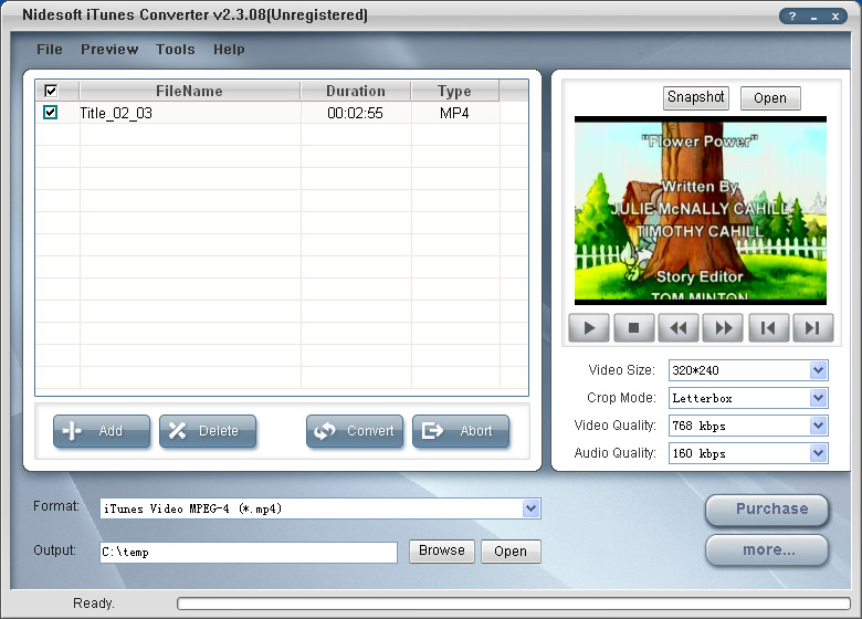 Nidesoft iTunes Converter Screenshot