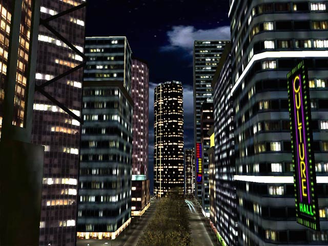 Night City 3D Screensaver Screenshot