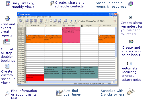 Office Tracker Scheduling Software Screenshot
